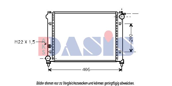 AKS DASIS Радиатор, охлаждение двигателя 330010N